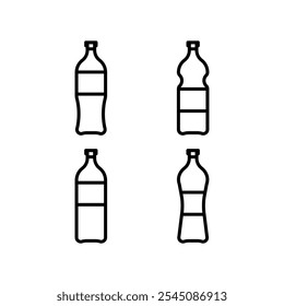 Bottle icon set. Vector illustration.
