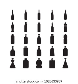 Bottle icon set vector isolated, suitable with your packaging content