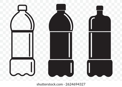 Bottle icon set. bottle vector icon on Transparent Background. EPS 10.