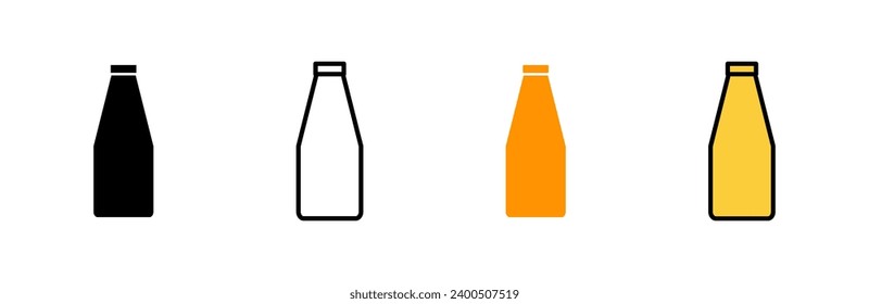 Vector de conjunto de iconos de frasco. signo del frasco y símbolo
