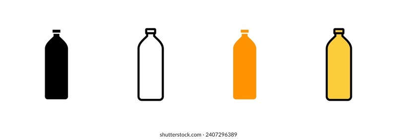 Bottle icon set vector. bottle sign and symbol