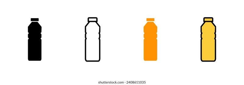 Bottle icon set vector. bottle sign and symbol