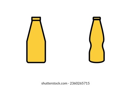 Bottle icon set for web and mobile app. bottle sign and symbol