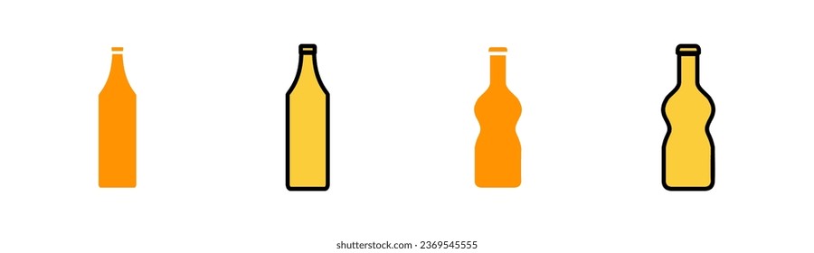 Bottle icon set for web and mobile app. bottle sign and symbol