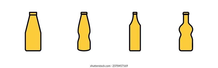 Bottle icon set for web and mobile app. bottle sign and symbol