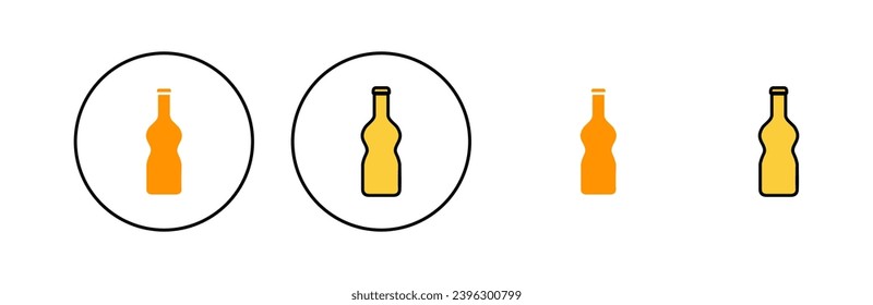 Bottle icon set for web and mobile app. bottle sign and symbol