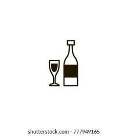 bottle icon. sign design
