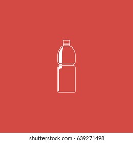 bottle icon. sign design. red background