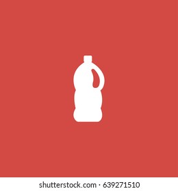 bottle icon. sign design. red background