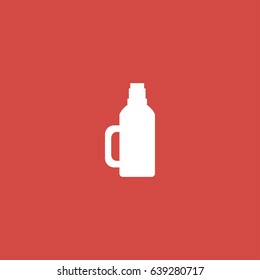 bottle icon. sign design. red background