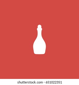 bottle icon. sign design. red background