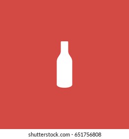 bottle icon. sign design. red background