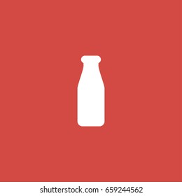 bottle icon. sign design. red background