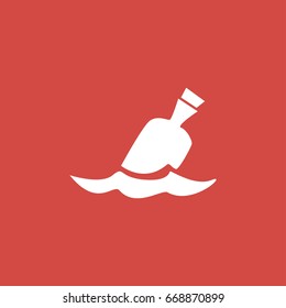 bottle icon. sign design. red background