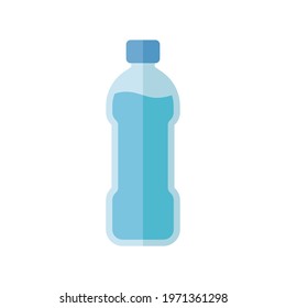 Bottle icon. Simple flat style. Water, container, plastic, drink, cola, cold, beverage, concept, design element. Vector illustration isolated on white background. EPS 10.