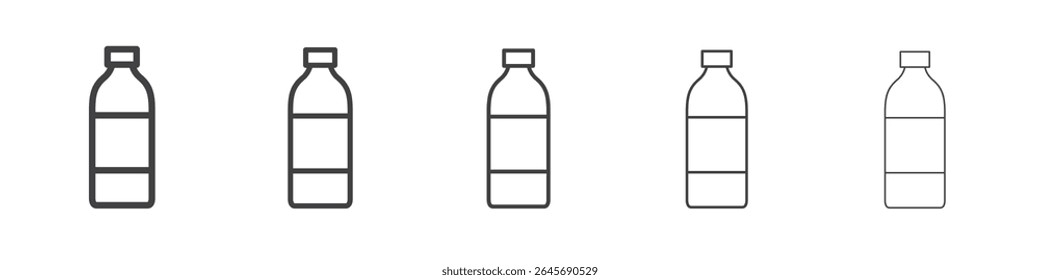 Ícone de garrafa ilustração simples logotipo arte