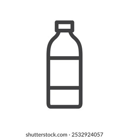 Bottle icon Simple outline vector logo