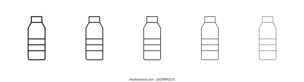 Bottle icon Simple thin line flat symbol
