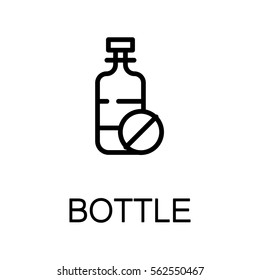 Bottle icon. Single high quality outline symbol for web design or mobile app. Thin line sign for design logo. Black outline pictogram on white background