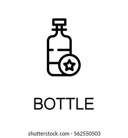 Bottle icon. Single high quality outline symbol for web design or mobile app. Thin line sign for design logo. Black outline pictogram on white background