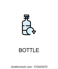 Bottle icon. Single high quality outline symbol for web design or mobile app. Thin line sign for design logo. Black outline pictogram on white background