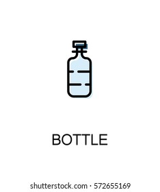 Bottle icon. Single high quality outline symbol for web design or mobile app. Thin line sign for design logo. Black outline pictogram on white background