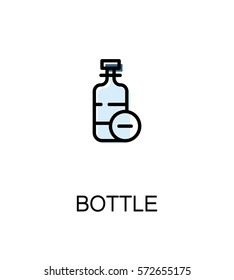 Bottle icon. Single high quality outline symbol for web design or mobile app. Thin line sign for design logo. Black outline pictogram on white background