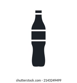 Icono de botella. Bebidas blandas aisladas de siluetas vectoriales