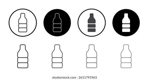 Bottle icon Symbol line set