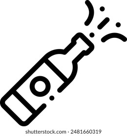 bottle icon. Thin Linear Style Design Isolated On White Background