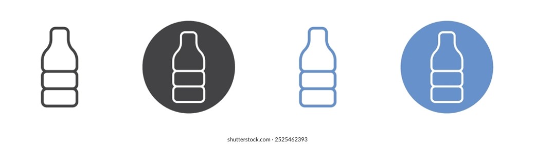 Icono de botella Símbolo de arte de contorno delgado