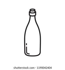 bottle icon in trendy flat design 