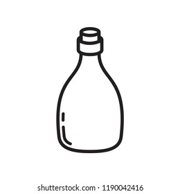 bottle icon in trendy flat design 