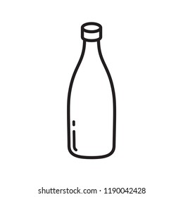 bottle icon in trendy flat design 