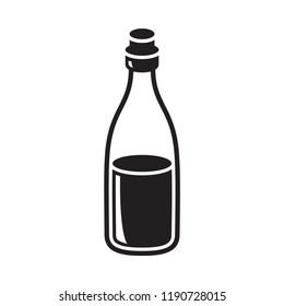 bottle icon in trendy flat design 