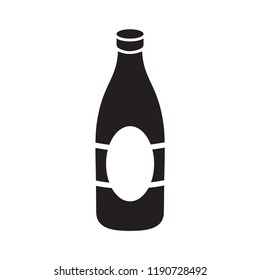 bottle icon in trendy flat design 
