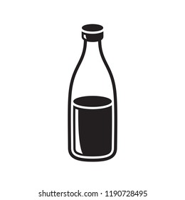 bottle icon in trendy flat design 