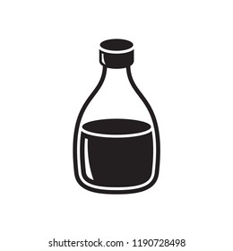 bottle icon in trendy flat design 