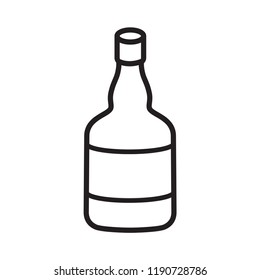 bottle icon in trendy flat design 