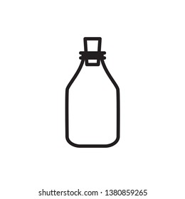 bottle icon in trendy flat design