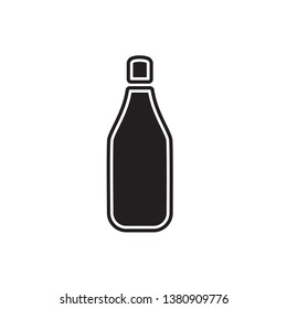 bottle icon in trendy flat design