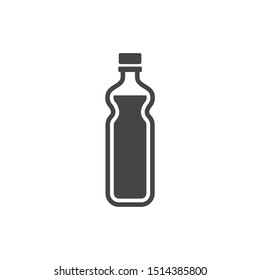 bottle icon in trendy flat design icon flat template color editable. bottle symbol vector sign on white background.