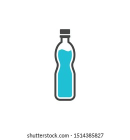 bottle icon in trendy flat design icon flat template color editable. bottle symbol vector sign on white background.