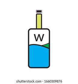 bottle icon in trendy flat design