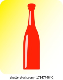 bottle icon in trendy flat design