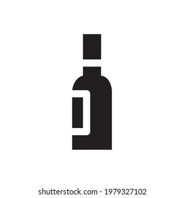 bottle icon in trendy flat design
