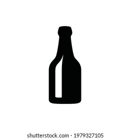bottle icon in trendy flat design
