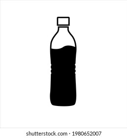 bottle icon in trendy flat design