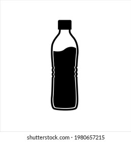 bottle icon in trendy flat design