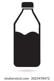 bottle icon in trendy flat design